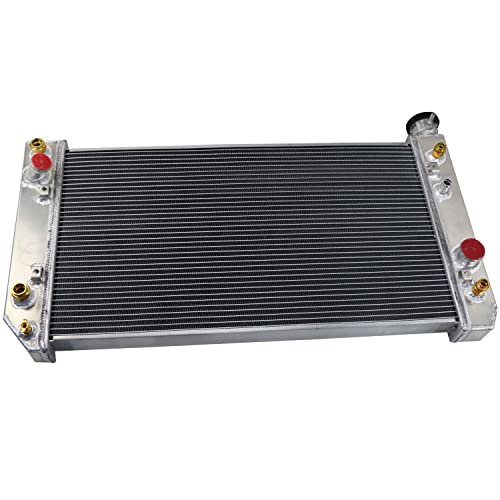 Aluradiador Aluminum Radiator For 1988-1994 Chevy S10 Blazer/S10 Gmc Jimmy S15 Sonoma Syclone Typhoon 1991-94 Oldsmobile Bravada 4.3L V6 Gas Radiador 4 Rows Core Crossflow Radiators #TOP5