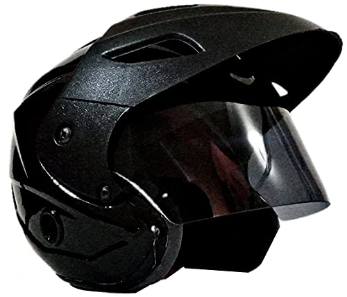 Tiger-ONE Open FACE Helmet [ Size : M ] Motorbike Helmet, Neno Cap, Z Black, High Impact Shell, Approved..