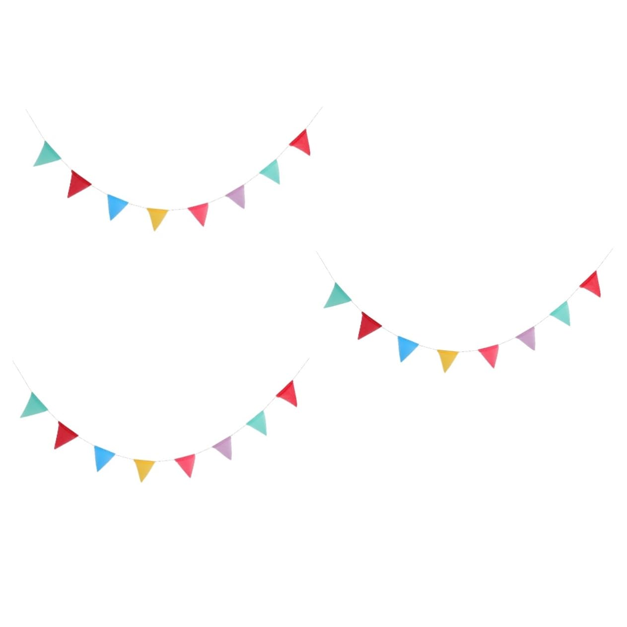 Yardwe 3 Paquetes Empavesado De La Decoración De La Boda Empavesado De Triángulo Guirnalda De Banderines De Tela Pancarta Triangular Colgante Multicolor Lino De Imitación