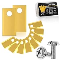 GLANXY 30 Stück Premium Ersatzmesser Klingen für Mähroboter Klingen Ersatzklingen titan Klingenmesser Rasenmähermesser kompatibel mit Worx, LandXcape, Zoef Robot, Einhell Rasenmäher Automower Messer