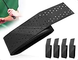 Emezddo Paquete de 4 Cintas de Agarre para Raquetas de Tenis, Antideslizantes y Autoadhesivas, Ideales para Raquetas de Squash, Bádminton, Equipos de Fitness y Manillar de Bicicleta (Negro)