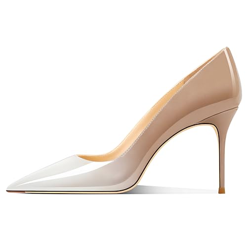 Image of Women's Pointed Toe Stiletto High Heel Pumps 3.15IN Slip-On Party Wedding Evening Shoes