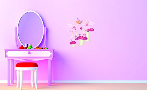 Toadstool Fairies Stencil - 25.5 x 26.5cm - Reusable Fairy Elf Faerie Magic Wall Stencil Template - Image 4