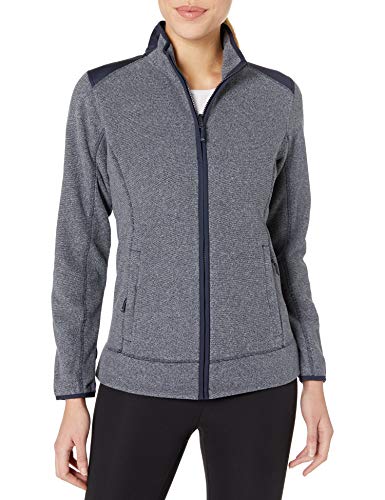 Forro polar azul marino Cutter & Buck de mujer chaqueta deportiva con cremallera XL