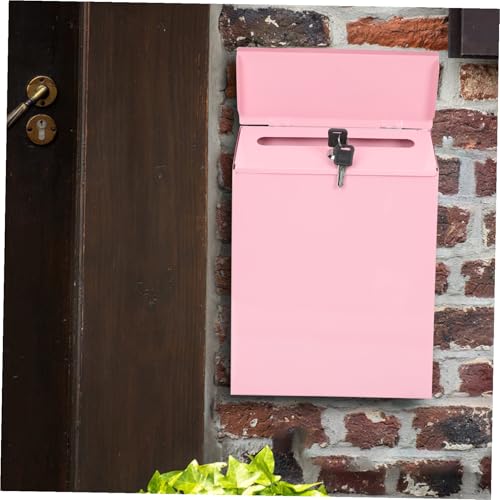 Coffret mural en fer rose pour fiches de suggestions et votes - 7