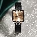CILOA Women's Leather Strap Watch Dainty Elegant Gold Watches for Women Classic Casual Fashion Square Ladies Watch Gifts Present for Her.(Champagne Gold)