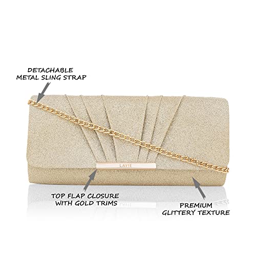 Lavie Women's Framed Foldover Clutch | Detachable Chain Sling Strap | Ladies Purse Wallet - Image 4