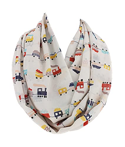 Etwoa's Cute Trains Infinity Scarf Circle Loop Scarves