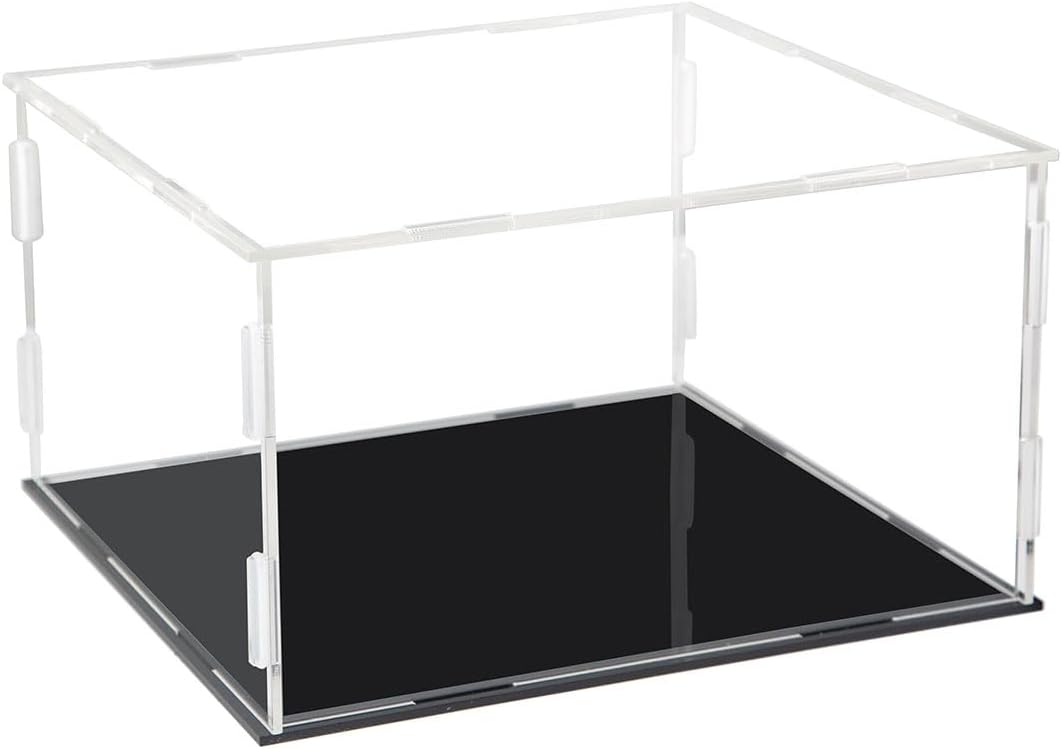 Hat Display Case Baseball Football Cap Display Case Stand Holder Clear Acrylic Box Square UV Protection Protection Storage Cover