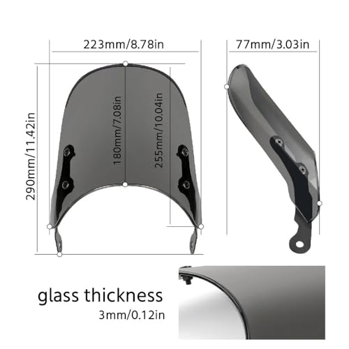 Déflecteur de vent aérodynamique haute résistance pour Thruxton et T100 - 5