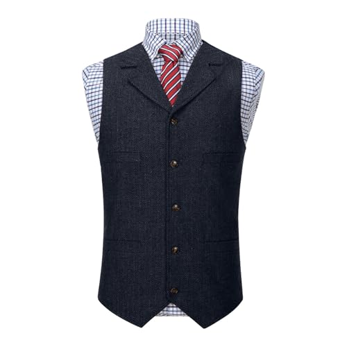 Mens Work Suit Vest Slim Fit Solid Formal Dress Waistcoat Casual Business Wedding Notch Neck Vests for Suit or Tuxedo2