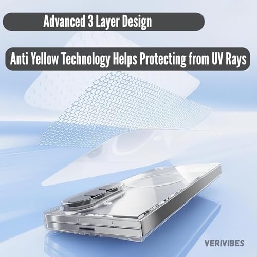 Image of Ultra Hybrid Clear Case Compatible with Samsung Galaxy Z Fold 6 | Magnetic Wireless Charging | 360 Hinge Protection | Anti-Yellow 3 Layer | Shockproof Drop Protection Cover - Transparent