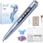 JOREST Kit de perceuse électrique sans fil, 13 en 1 Fichier à ongles rechargeables, 35,000 RPM, Set de débutants, pour ongles de gel acrylique, manucure & Outil de pédicure avec perceuses à ongles et bandes de sable, Cadeaux pour femmes, Aqua Blue