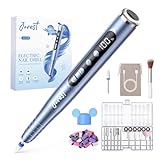 JOREST Torno para Uñas Profesional, 13 en 1 Lima Electrica Uñas, 35000RPM, 6 Velocidades Ajustables, Set Manicura, Pedicura Para Pies, Pulidor, Broca Unhas Gel, Quita Cuticulas, Manicurist, Blue