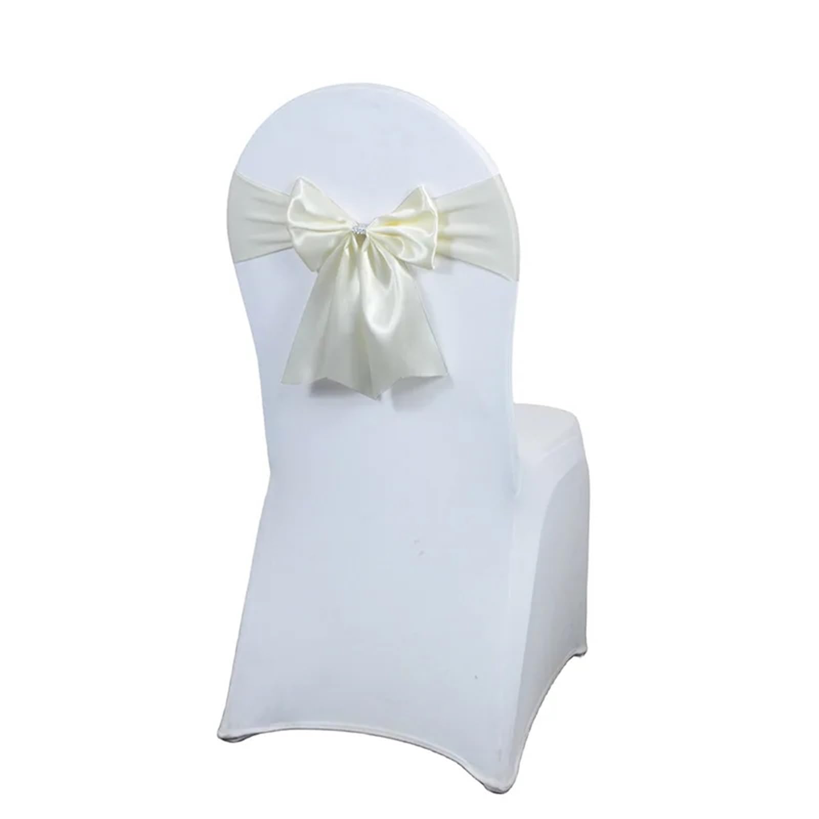 Fasce per sedie da Matrimonio 10/50/100 Pezzi telai in Raso for sedie da Sposa Fiocchi Cravatte in Spandex Adatti a Tutte Le Decorazioni Festa di Compleanno dell'hotel(8,100pcs)