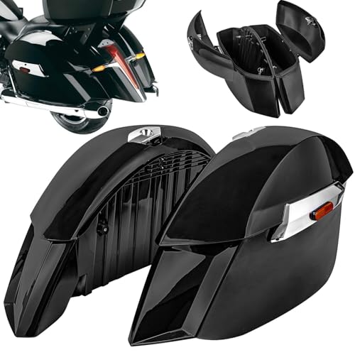 Alforjas rígidas STLPRO en negro brillante ABS + llaves para Victory Cross Country y Cross Roads (2010-2017) miniatura 7