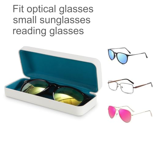 Image of TRIUMPH VISION Sunglasses Case Hard Shell Glasses Case Eyewear Eyeglasses | Sunglass Eyeglass Hard Case for Women and Men Metal PU Leather Lined Storage with Microfiber Cleaning Cloth Protection
