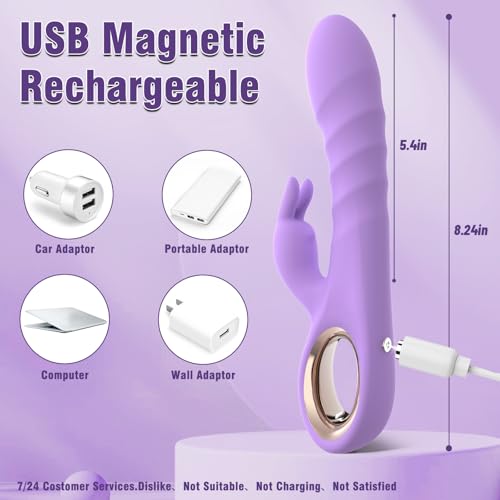 Image of SeYouYou Adult Sex Toys for Women - G Spot Thrusting Dildo Rabbit Vibrators with 5 Thrusting & 10 Vibrating Modes - Realistic Silicone Dildos for Multiple Stimulation - Clitoris Stimulator for Woman