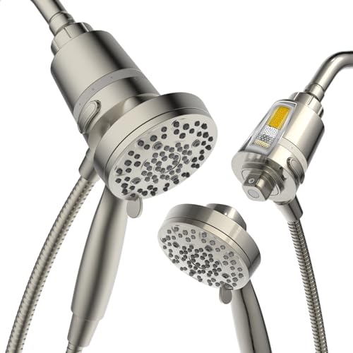 SANYCASA Filtered Shower Head with Handheld, Magnetic Docking System, High