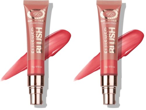 Image of FASHION COLOUR Studio Finish Flushed Blush | Natural Radiant Cheek Colour | Velvet Finish | Creamy Texture | Blends Easily | Available in 6 Shades | Long-Lasting, Smudge Proof | (Rose Red, 15ml)