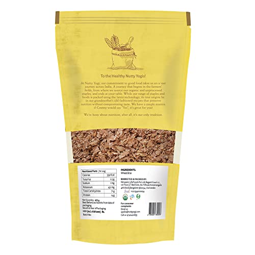 Image of Nutty Yogi Wheat Bran 400gm(Pack of 1)