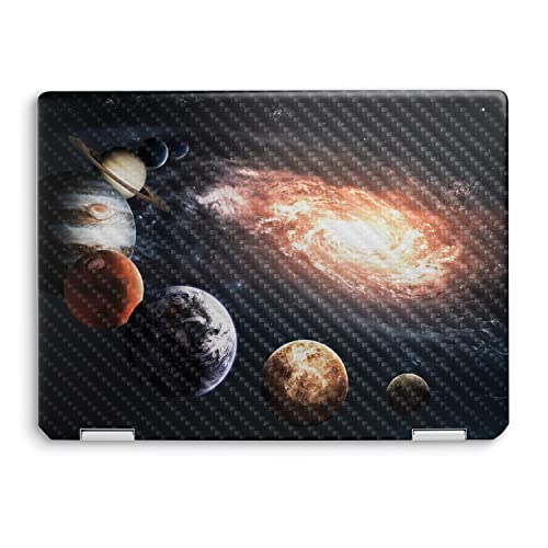 Image of MightySkins Carbon Fiber Skin Compatible with HP Spectre x360 14 inch (2022) Full Wrap Kit - Solar Galaxy | Protective, Durable Textured Carbon Fiber Finish | Easy to Apply | Made in The USA