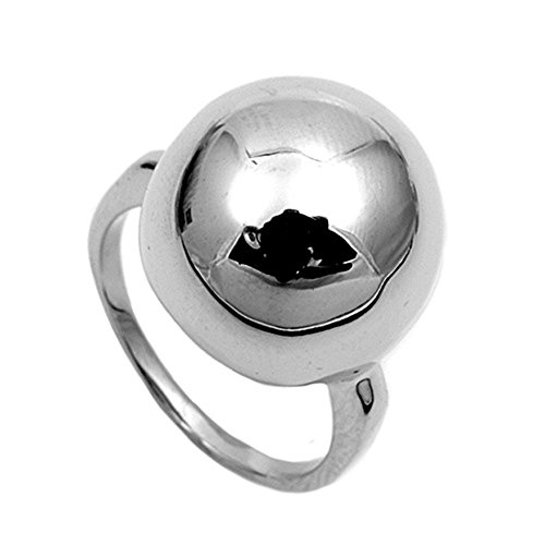 CloseoutWarehouse 925 Sterling Silver Plain Sphere Fashion Ring Size 10
