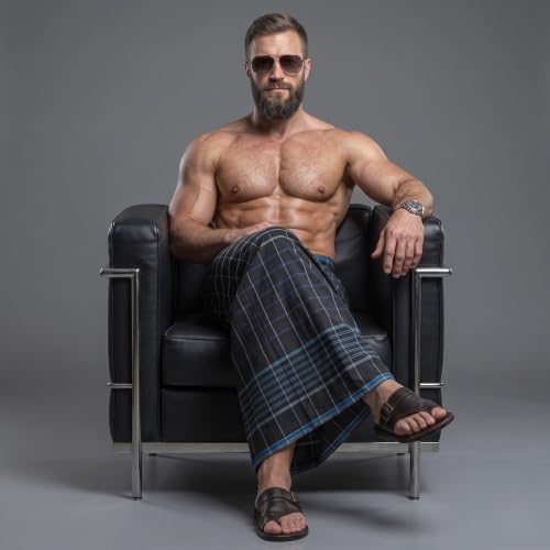 Image of Men's Cotton Lungi | Soft Breathable Wrap Around Lungi | Comfortable Daily & Home Wear for Men