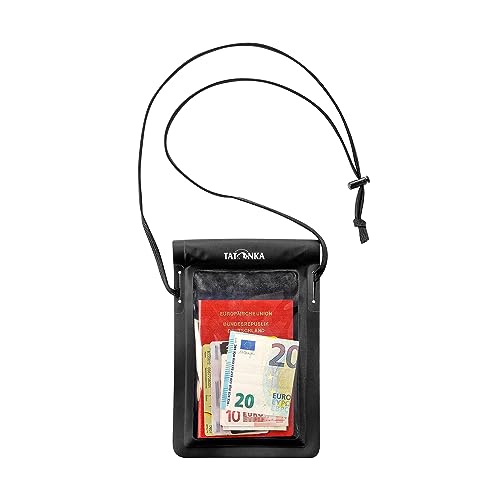 Tatonka Kieszeń na piersi WP Neck Pouch – wodoszczelne etui na telefon komórkowy ze smyczą do zawieszenia i przezroczystym okienkiem przyjaznym dla ekranu dotykowego – IPX7 – wymiary: 21 x 14 cm