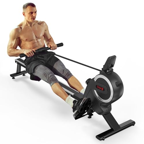 Dripex Rowing Machines for Home Gym, Rowing Machine with 16 Levels of Adjustable Resistance, 350LB Weight Capacity, Durable Slide Rail, Bluetooth App Supported, LCD Monitor, Magnetic Rower Machine - Image 4