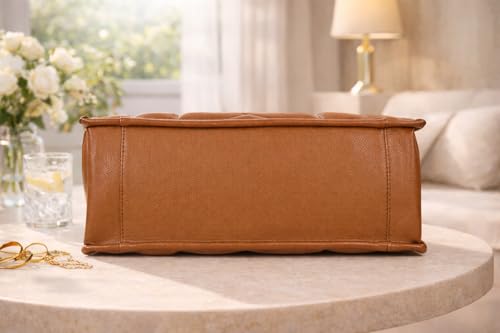 Image of Fargo Matrix Tote Bag for Women | Vegan Leather Handbag with 15-Inch Laptop Compartment, Smooth Zip | Stylish Office, College & Daily Use Tote | Made in India
