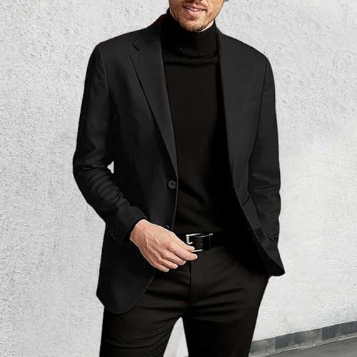 Mens Casual Blazer Jacket Slim Fit Long Sleeve 2 Button Shirts Lightweight Suit Coat for Everyday Dinner Prom Wedding Party2