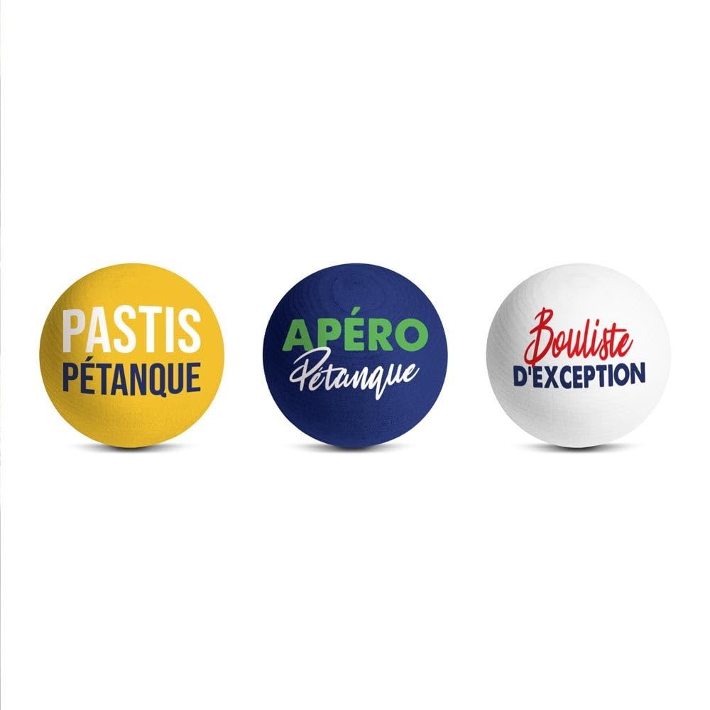 Lot de 3 cochonnets modèle pétanque Club