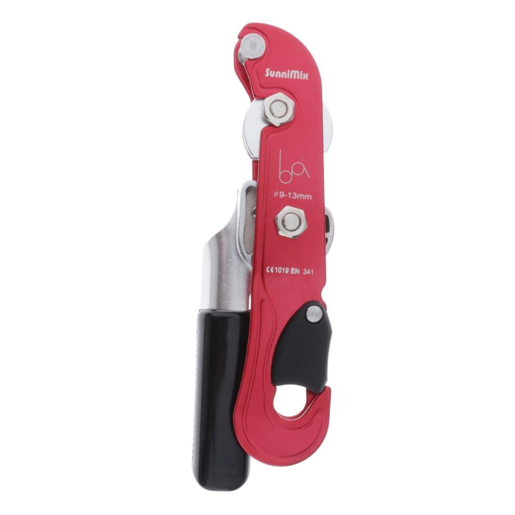 UJEAVETTE® Self-Braking Descender for 9-13Mm Rope Rock Climbing Cave Rappelling Red-image-43