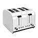 Amazon Commercial - Tostapane con fessure extra larghe, per 4 fette, con 7 livelli di tostatura, acciaio inox, 1400 W