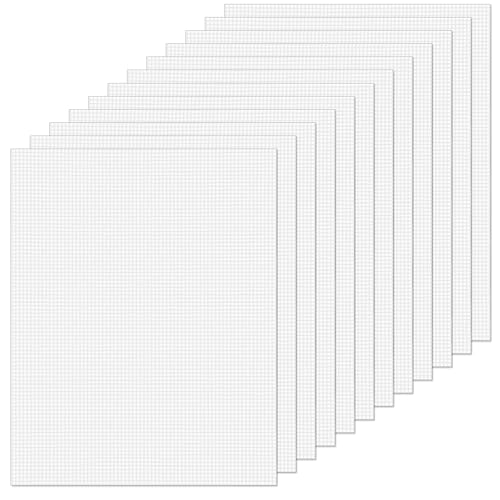 Image of 20 Pack Plastic Mesh Canvas Sheets 7 Count 10.4 x 13.5in White Clear Plastic Mesh Sheet for Embroidery Acrylic Yarn Crafting Knit and Crochet Projects