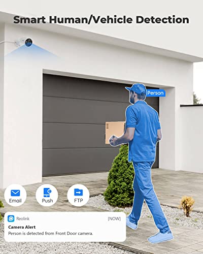 Reolink 8Ch 5Mp Home Security Camera System, 4Pcs Wired 5Mp Outdoor Poe Ip Cameras With Person Vehicle Detection, 4K 8Ch Nvr With 2Tb Hdd For 24-7 Recording, Rlk8-410B4-5Mp #TOP1