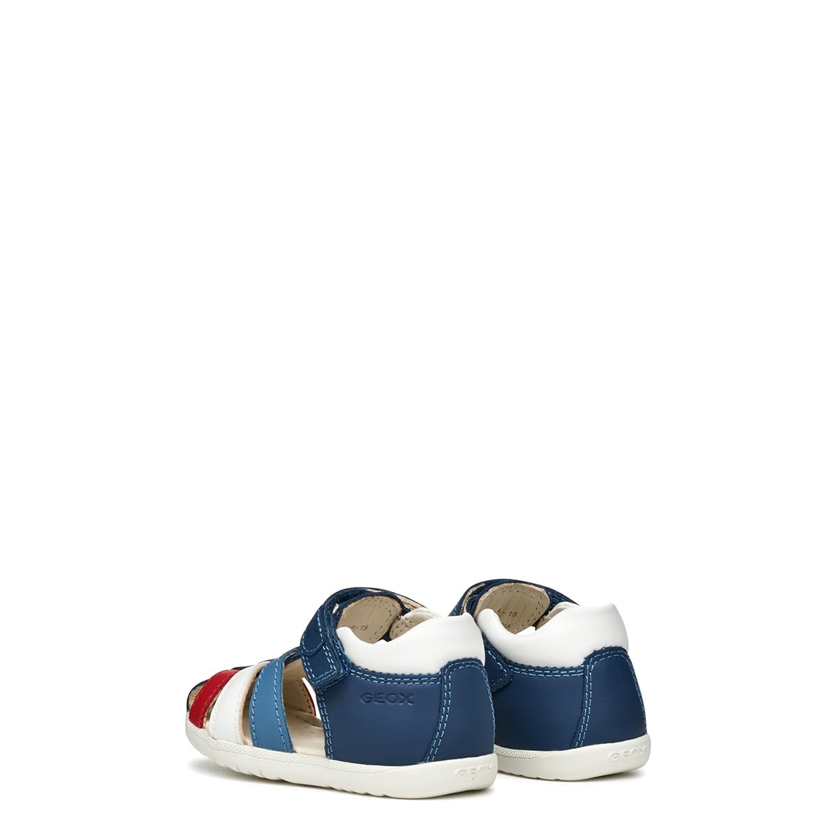 Geox B Sandal MACCHIA Boy, Sandały dziecięce-dziecięce, Avio/White, 22 EU, Kolor biały, 22 EU