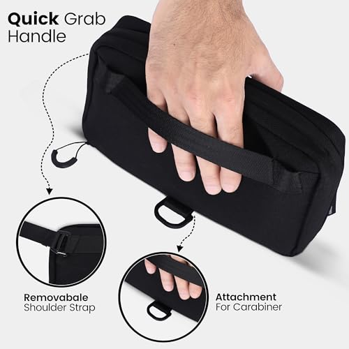 Image of URBAN WOLF Travel Sling - Anti-Theft Travel Crossbody Sling Bag for Men & Women | Water-Resistant Chest Pack, Mobile & Passport Shoulder Bag for Daily & Travel Use - Black