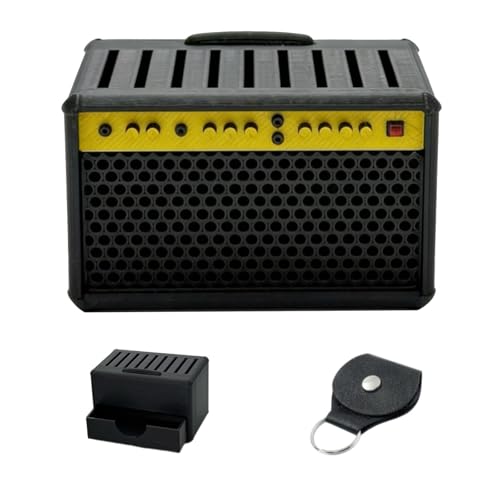 XronSlute Large Capacity Amp Guitar Pick Holder with Drawer - 3D Printed Pick Box Guitar Pick Display Stand Storage Set with Paddle Carrying Clip