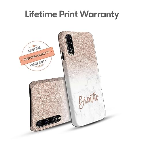 Image of COLORflow Back Cover Compatible with Samsung Galaxy A70 | (Best for Girls) Quotes (Breathe) Marble | Designer Printed Hard CASE Bumper Back Cover