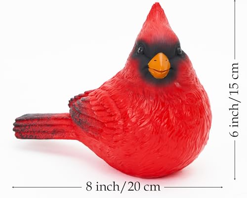 Figura de Cardenal Rojo 8 Pulgadas para Decoración miniatura 5