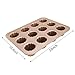Lufeiya Canele Molds Cake Pan 12 Cup Non-stick Carbon Steel Canneles Baking Pans Mould Cupcake Muffin Bakeware Gold