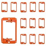 12 Pack Low Voltage Mounting Brackets 1 Gang for Drywall Outlet Cable Pass Through Wall Plates - Cable Wall Plate Bracket for Old Work, Telephone Wires, Network Cable, Coaxial & Speaker Wire