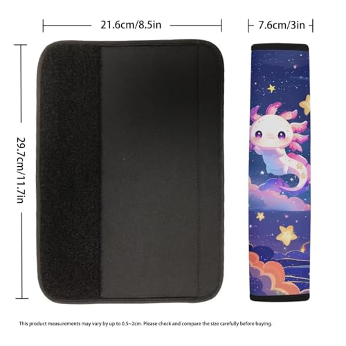Image of AFPANQZ Galaxy Axolotl Car Seat Belt Pads Covers Harness Vehicle for Adults Kids 1 Pair /Set Safety Seatbelt Cushion Pads Kit Shoulder Straps Pads for Bags