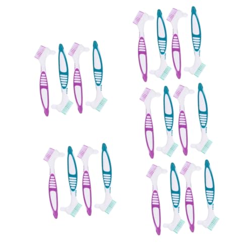 WRITWAA 5 Ensembles Brosse De Nettoyage Pour Prothèses Dentaires Brosse À Dents Dure Et Nettoyante Poils Fermes Pour Prothèses Dentaires Nettoyage Des Appareils De Retenue 4 pièces * 5