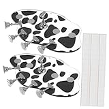 POPETPOP 2個 美甲用アクリル甲托 粘着パテ付き ネイルペイントスタンド ネイルアート練習用 ホワイトクレイ粒付