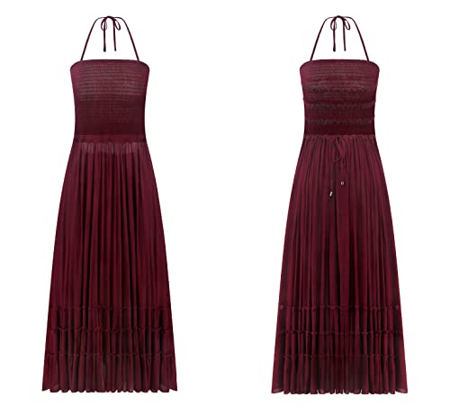 Image of R.Vivimos Womens Summer Boho Sexy Backless Long Dresses