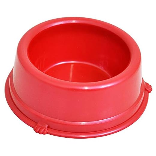 São Pet Mega Store 201-53 Comedouro Filhote Pequeno Perolizado, Vermelho, 300 ml
