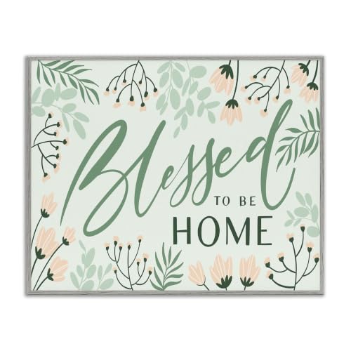'Blessed To Be Home Floral Border'| Framed Giclee Art